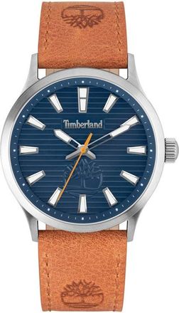 Timberland Trumbull Leather Strap Watch, 45mm in Brown at Nordstrom