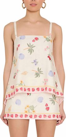 Amanda Uprichard Keyshia Top In Boardwalk Print