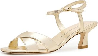 Stuart Weitzman Vinnie Sandal 50 Womens Dress Sandals Light Gold : 10.5 M, Leather