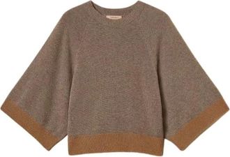 Twinset Donna, Maglie, Marrone, M, new
