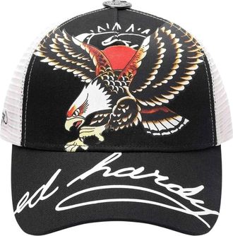 Ed Hardy Cappellino Soaring Eagle Script 5 Panel - - Accessories - unisex - Nero - ONE SIZE