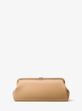 Michael Kors Angelica Large Leather Frame Clutch