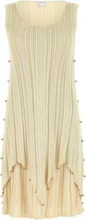 Bottega Veneta Gold Polyester Blend Dress