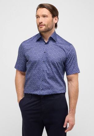 Eterna Kurzarmhemd ETERNA COMFORT FIT, Herren, Gr. 40, Normalgr&ouml;ssen, dunkelblau, Twill, 100% Baumwolle, normal, Hemden Kurzarmhemd, NON IRON (b&uuml;gelfrei)