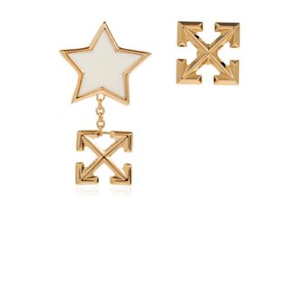 Off-white Messing Oorbellen - Dames - Accessoires - Geel - Maat: ONE Size