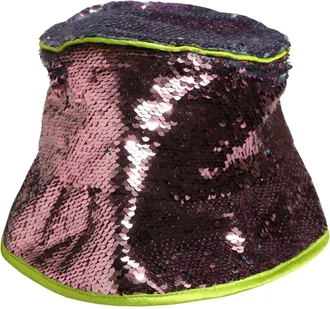 Dolce & Gabbana Men Purple Sequined Bucket Fisherman Capello Mens Hat