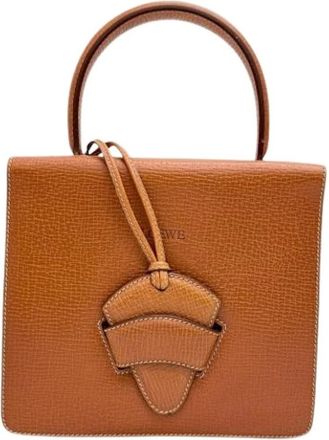 Loewe Pre-owned Handbags, female, Brown, Size: ONE SIZE Pre-owned Barcelona Leather Handbag