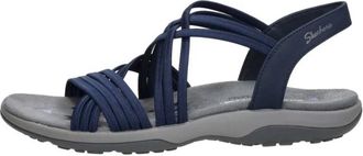 Skechers Reggae Slim - Sunnyside Flat Sandalen - Dames - Sandalen - Blauw - 41 EU - Schoenen