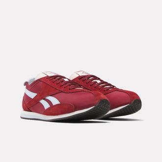 Reebok Classic Trainingsschuh REEBOK CLASSIC R400, Damen, Gr. 36,5, classicburgundy, classicburgundy, glassblu, Leder, Synthetik, Textil, Schuhe Trainingsschuh