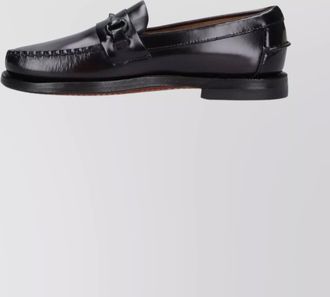 Sebago leather round toe loafers with rubber sole