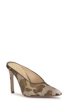 Jessica Simpson Wilix Genuine Calf Hair Pointed Toe Mule in Beige/Gold at Nordstrom, Size 5.5