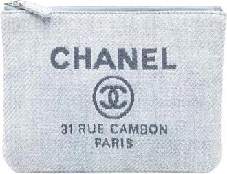 Chanel Pre-owned Denim Clutch - Dames - Vintage Clutch - Blauw - ONE Size - Denim - Vintage