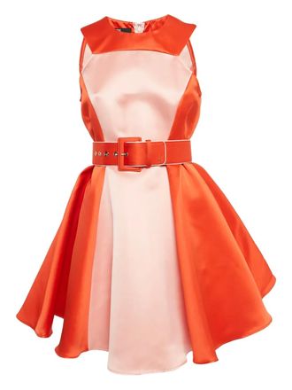Elisabetta Franchi belted mini dress - Orange