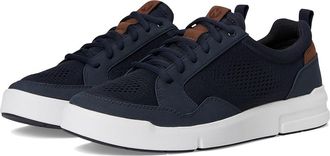 Nunn Bush KORE City Rally Oxford Mesh Athletic Style Moccasin Toe U-Bal Lightweight Lace-Up Mens Shoes Navy : 9.5 W (EE), Faux Leather