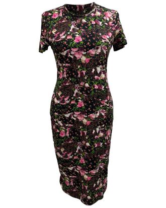 Givenchy Floral-Print Midi Dress, Size Int; S (Authentic Pre-Loved)