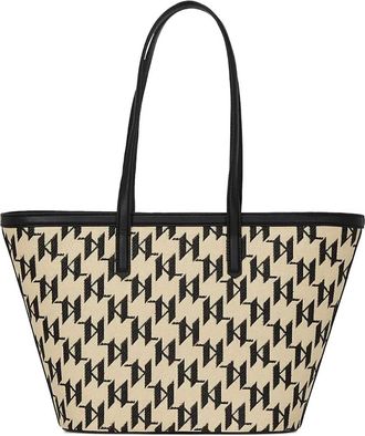 Karl Lagerfeld Borsa tote con monogramma - Toni neutri