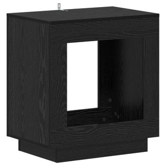 vidaXL Mesa Lateral Roble Negro 60 X 40 X 65 Cm Madera De Ingenier&iacute;a Vidaxl