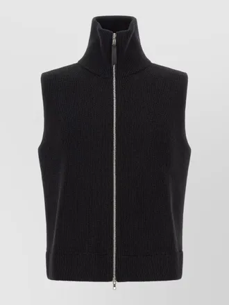Maison Margiela high neck camionneur zip knit vest