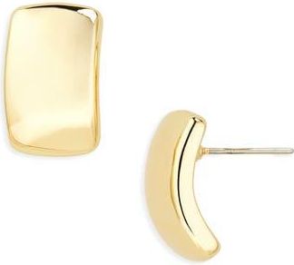 Nordstrom Rack Wide Curve Stud Earrings in Gold at Nordstrom Rack