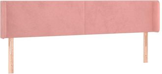 vidaXL Cabecero Con Led De Terciopelo Rosa 203x16x78/88 Cm Vidaxl