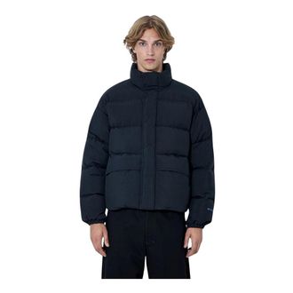 Jil Sander Pufferjack met hoge kraag - Heren - Jassen - Zwart - Maat: L Zijde
