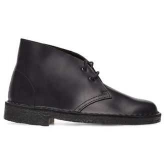 Clarks Desert Boot. Leather Womens Ankle Boots - Black Polished - Size:UK 7