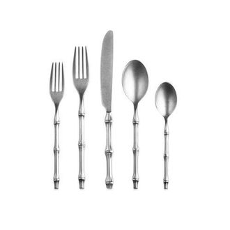 Mepra Bali Flatware Set - 5 Pieces in Pewter Silver at Nordstrom