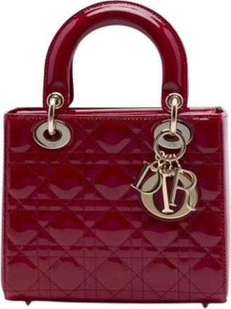 Dior Pre-owned Lady Dior - Dames - Vintage Handtas - Rood - ONE Size - Leer - Vintage