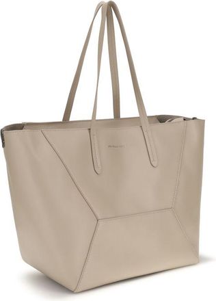Brunello Cucinelli Womens Beige Calf Leather Bos Taurus Shoulder Bag