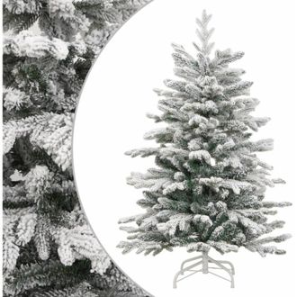 vidaXL Vidaxl - Rbol De Navidad Artificial Con Bisagras Y Nieve Flocada 210 Cm