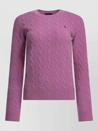Polo Ralph Lauren cable knit crew neck logo sweater