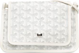 Goyard Pre-owned Womens Mini Saigon Canvas Crossbody Bag - White Textile - One Size