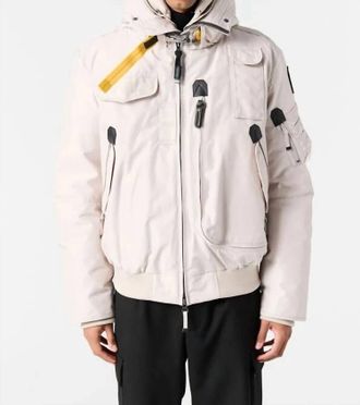 Parajumpers Gobis Bomber Hooded Jacket In Mastic