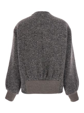 Tela V-Neck Wool Blend Sweater - Gray
