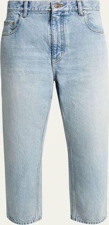Balenciaga Organic Cotton Vintage Straight-Leg Crop Jeans