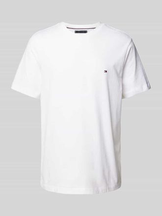 Tommy Hilfiger T-Shirt mit Logo-Stitching in Weiss, Größe XXXL