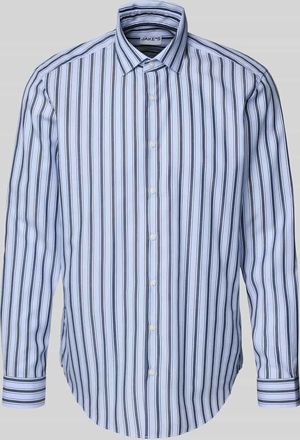 Jake*s Regular Fit Business-Hemd mit Kentkragen in Marine, Größe 39/40