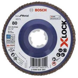Bosch 10 X Bosch-a Disco Lamellare Xlock Gr 80 D 115 Mm
