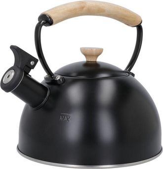 OEM La Cafeti&egrave;re Hervidor De Agua Silbante De 1,6l, Estructura De Acero Inoxidable Con Mango De Madera Antiquemaduras Y De F&aacute;cil Agarre, Apto Para Placas 