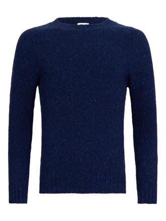 Malo speckled crew-neck sweater - Blauw
