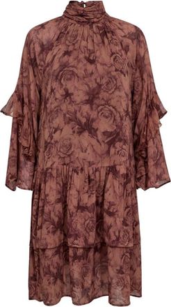 Mos Mosh Jurken - Dames - Korte kleedjes - Bruin - XL - Kleedjes
