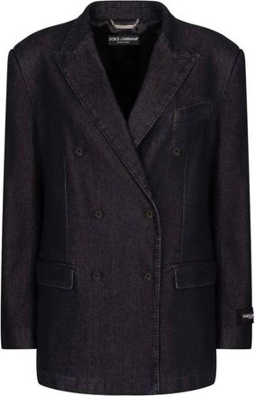 Dolce & Gabbana Dubbele-knoop Denim Blazer - Dames - Blazers - Zwart - M - Denim - Jassen