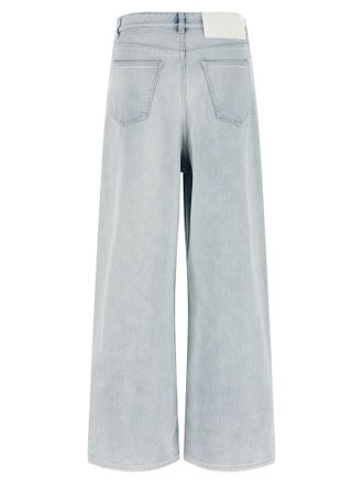 Maison Margiela Drawstring Cotton Denim Jeans - Light blue
