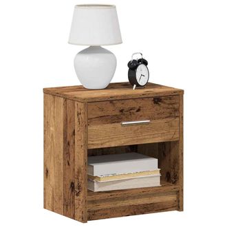 vidaXL Comodini 2 Pz Con Cassetto Legno Antico 39x28x41 Cm - Vidaxl