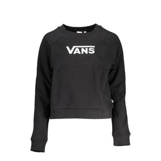Vans Zwarte Katoenen Trui met Logo Print - Dames - Sweatshirts - Zwart - S - Katoen - Hoodies & sweatvesten