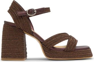 Castaner Valle Sandal - Dames - Sandalen met hakken - Bruin - 39 EU - Leer - Schoenen
