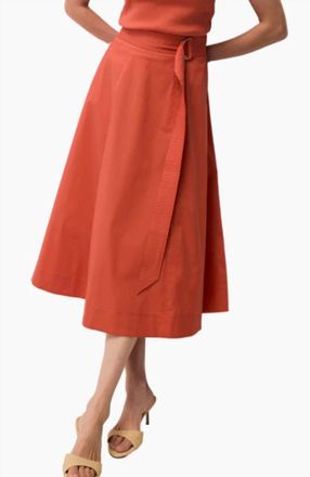 Veronica Beard Facia Skirt In Persimmon