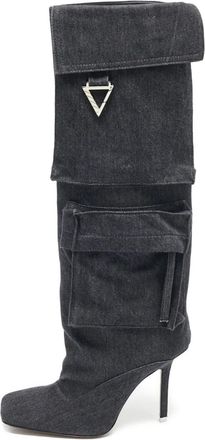 The Attico Stivali al ginocchio con tasche cargo - Grigio