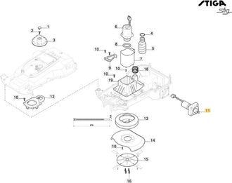 STIGA Sports Original Stiga Robot Cortac&eacute;sped Stig - G300 381395003/0