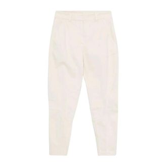 Brunello Cucinelli Gepaneelde Katoenen Broek - Dames - Broeken - Wit - Maat: XS Katoen